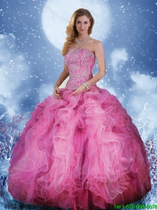 Perfect Strapless Ruffles Quinceanera Dresses in Multi Color 219.08