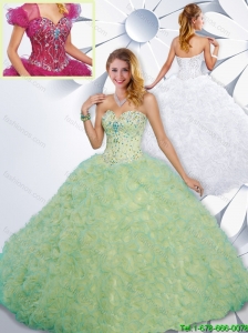 Pretty Sweetheart Quinceanera Gowns with Beading and Ruffles