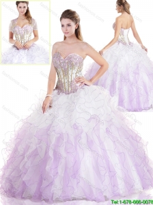 Exclusive Ruffles and Beading Sweet 16 Gowns in Multi Color