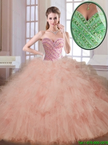 Classical Champagne Sweetheart Quinceanera Dresses with Beading