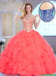 Luxurious Sweetheart Quinceanera Dresses with Beading and Ruffles