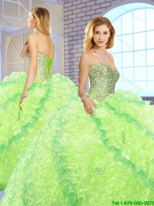 New Arrivals Sweetheart Quinceanera Gowns with Beading and Ruffles