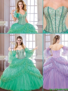New Style Sweetheart Quinceanera Gowns with Hand Made Flowers