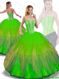 Perfect Ball Gown Multi Color Quinceanera Dresses with Beading