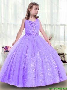 2015 fall Popular Sequins and Beading Mini Quinceanera Dresses in Lavender