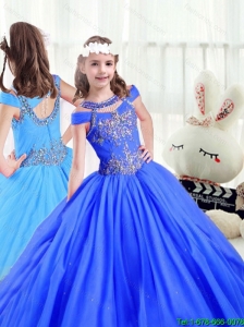 2016 Latest Beading Off the Shoulder Little Girl Pageant Dresses