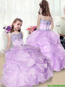 2016 Perfect Beading and Appliques Little Girl Pageant Gowns in Lavender