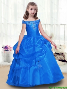 Elegant Off the Shoulder  Little Girl Pageant Dresseswith Beading