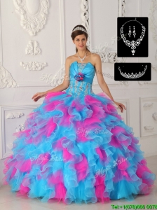 New Arrival Multi Color Ball Gown Quinceanera Dresses with Appliques