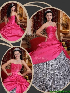 Clearance Ball Gown Sweetheart Quinceanera Dresses in Hot Pink