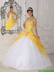 Clearance Quinceanera Dresses in Yellow and White