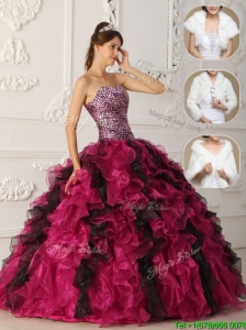 Popular 2016 Multi Color Quinceanera  Dresses  with Ruffles