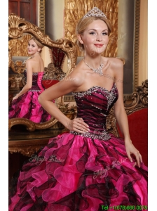 Popular Ball Gown Sweetheart Beading and Ruffles Quinceanera Dresses