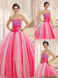 Best Selling Strapless Lace Up Sweet 16 Dresses  in Multi Color