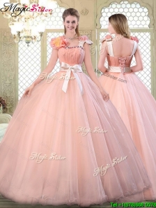 Beautiful Asymmetrical Quinceanera Dresses with Bowknot