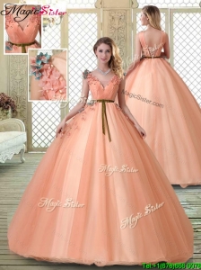 Hot Sale V Neck Sweet 16 Dresses with Appliques and Beading