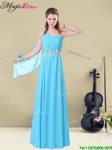 Inexpensive Floor-length One Shoulder Elegant Bridesmaid Dresses