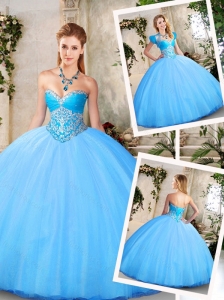 2016 Lovely Sweetheart Quinceanera Dresses with Beading