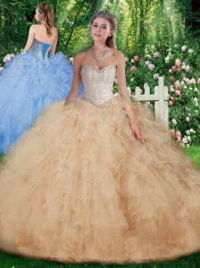 Most Popular Ball Gown Quinceanera Dresses with Beading for 2016