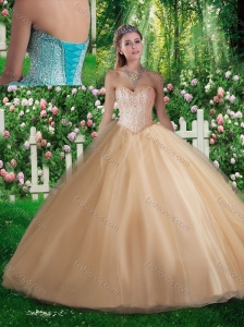 Simple A Line Sweetheart Beading Quinceanera Dresses for 2016