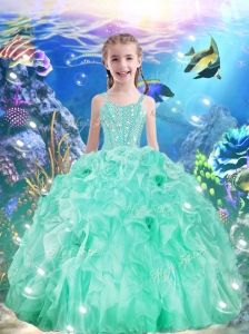 Beautiful Ball Gowns Straps 2016 Little Girl Pageant Dresses with Beading