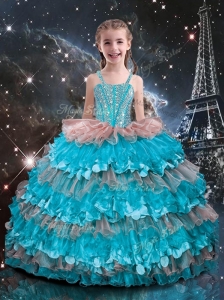 Best Straps Ruffled Layers Little Girl Pageant Dresses for 2016