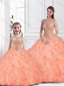 Inexpensive Scoop Princesita with Quinceanera Dresses with Beading  for Fall