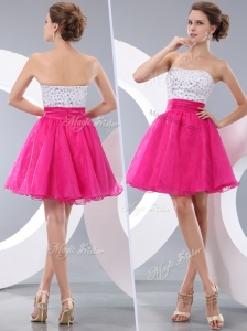 Lovely Princess Strapless Short Cocktail Dresses with Beading
