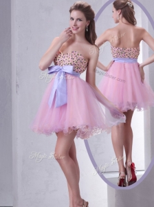 Lovely Sweetheart Beading Pink Short Cocktail Dresses for Cocktail