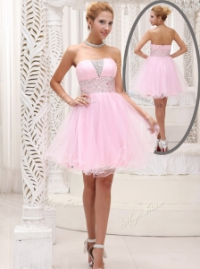 Exquisite Strapless Beading Short Popular Prom Dress for Homecoming