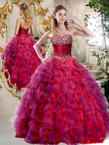Cute A Line Sweetheart Beading and Ruffles Sweet 16 Quinceanera Dresses