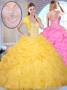 Cute Ball Gown Sweetheart Beading and Pick Ups Quinceanera Dresses