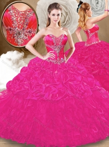 2016 Cute  Fuchsia Sweet 16  Quinceanera Dresses with Pick Ups