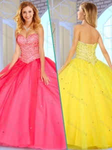 Clearance  Sweetheart Ball Gown Sweet 16 Quinceanera Dresses with Beading