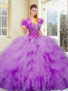 Clearance Sweetheart Beading and Ruffles Sweet 16 Quinceanera Dresses