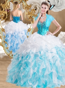 Cute Ball Gown Sweetheart Quinceanera Dresses with Beading and Ruffles