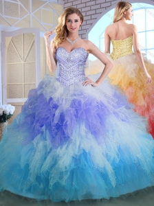 Discount Sweetheart Multi Color Quinceanera Dresses with Beading and Ruffles