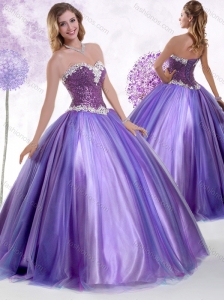 Discount Ball Gown Sweet 16 Quinceanera Dresses with Beading and Sequins