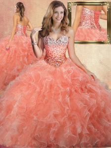 Discount  Sweetheart Beading Quinceanera Dresses with Ruffles