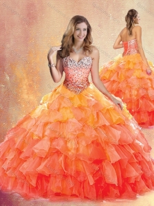 Unique  Sweetheart Ball Gown Quinceanera Dresses with Ruffles