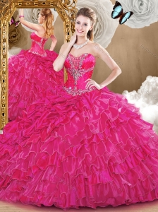 Unique Sweetheart Quinceanera Dresses with Beading and Ruffles