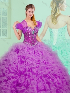 Unique  Sweetheart Sweet 16 Quinceanera Dresses with Beading and Ruffles