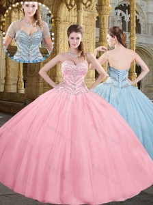 Latest Sweetheart Ball Gown Long Wedding Dresses with Beading