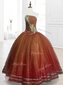 Popular Brown Ball Gown Strapless Quinceanera Dresses with Beading