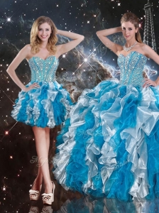 Pretty Sweetheart Multi Color Detachable   Quinceanera Dresses with Beading