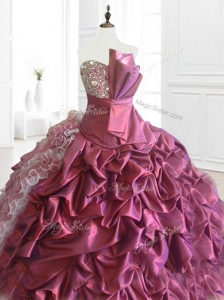 Hot Sale Strapless Sequins and Ruffles Sweet 16 Dresses for 2016