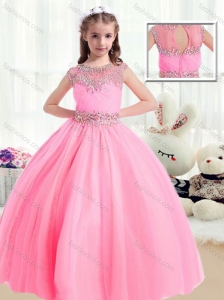 2016 Beautiful Ball Gown Cap Sleeves Mini Quinceanera Dresses with Beading