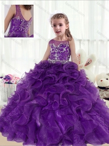 2016 Fashionable Ball Gown Beading and Ruffles Mini Quinceanera Dresses