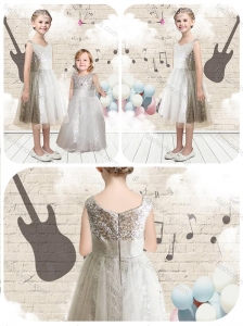 New Style Empire Scoop Sequins Flower Girl Dresses