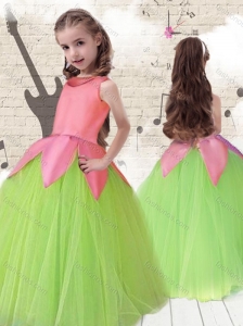 2016 Cheap Scoop Ball Gown Multi Color New Style Little Girl Pageant Dresses